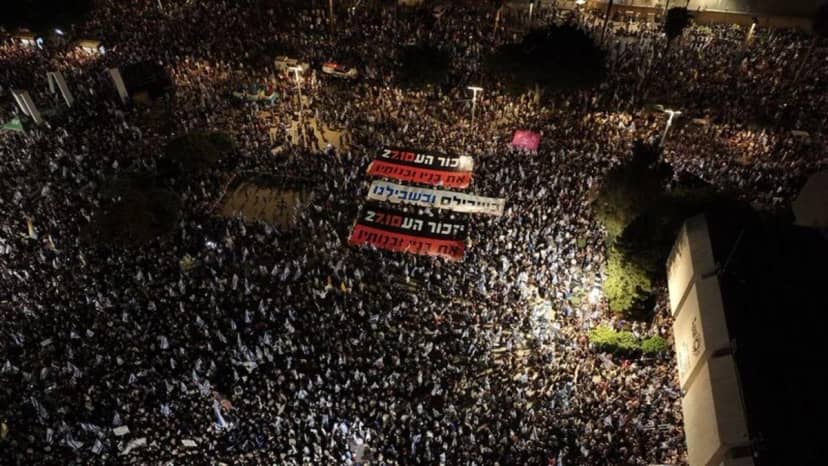 İsrail'de seçim öncesi hükümet karşıtı gösteri — 7. fotoğraf