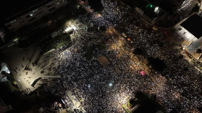 İsrail'de seçim öncesi hükümet karşıtı gösteri — 6. fotoğraf