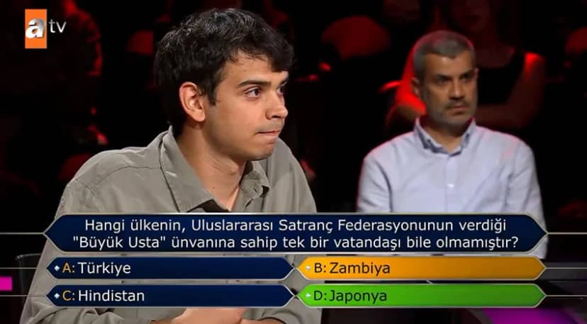 Soruya yanlış cevap veren Yusuf Efe Öktem, yarışmayı 300 bin TL'lik ödülle tamamlayarak veda etti.