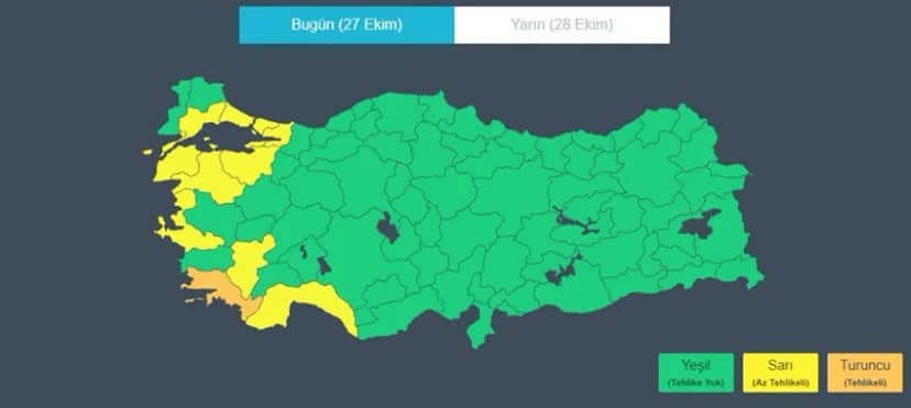 Bakanlık ve Meteoroloji'den kritik hava durumu uyarısı: Muğla'da turuncu, 10 ilde sarı kodlu alarm — 2. fotoğraf