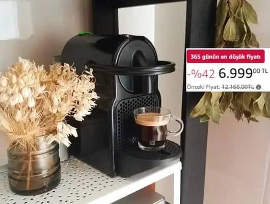 Kompakt ve güçlü: Nespresso Kahve Makinesinde dev fırsat