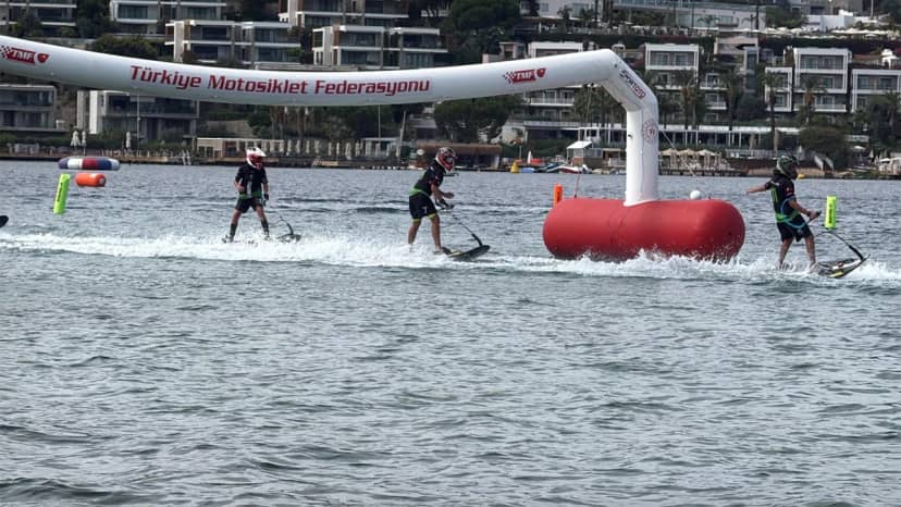 Muğla Bodrum'da Su Jeti ve MotoSurf Şampiyonası 3. ayağı 80'den fazla sporcuyla başladı