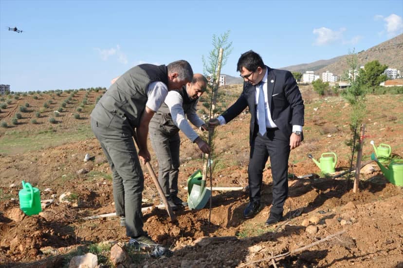 Mersin'de şehit savcı Kiraz'ın adının yaşatıldığı hatıra ormanına 1000 fidan dikildi