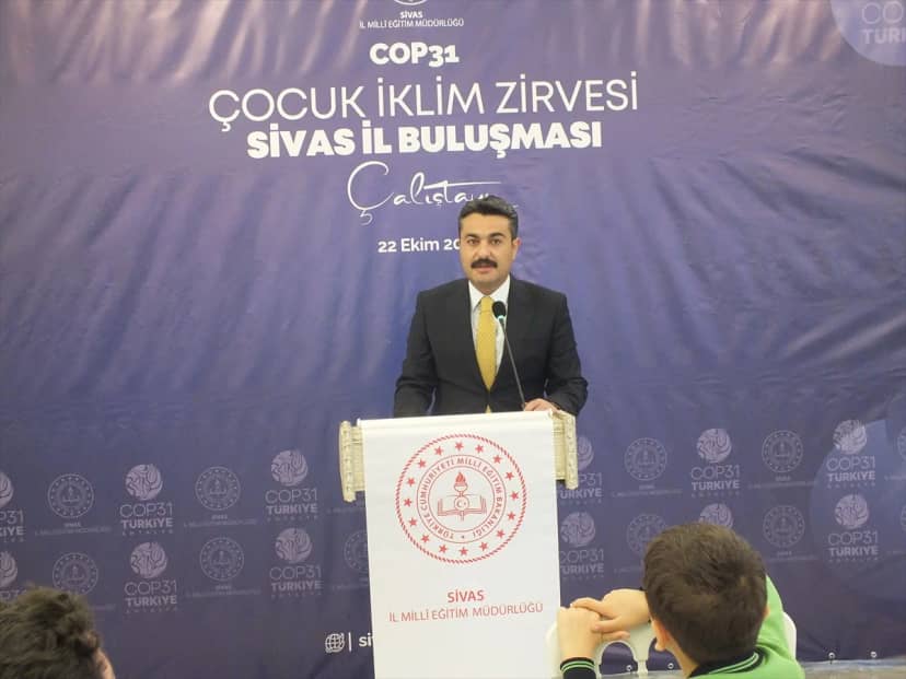 Sivas'ta COP31 Çocuk İklim Zirvesi çalıştayına 98 öğrenci katıldı