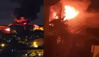 Beykoz'da kulübede başlayıp 2 binaya sıçrayan yangın söndürüldü
