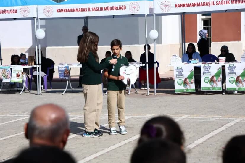 Kahramanmaraş'ta ilkokul öğrencilerine sağlıklı yaşam alışkanlıkları eğitimi verildi