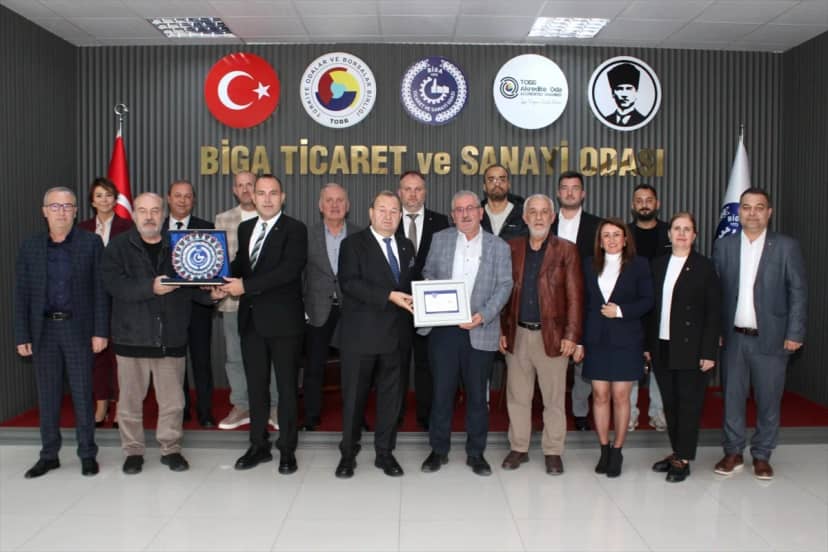 Organ seçimleri sonrası Biga OSB yönetimi Biga TSO'yu ziyaret etti