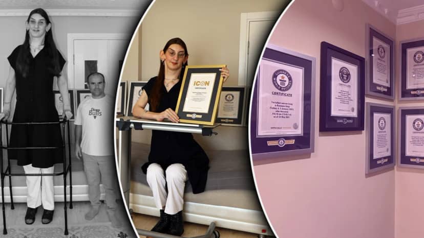 12 yılda 8 dünya rekoru! Dünyanın en uzun boylu kadını yine Guinness Rekorlar Kitabı'nda, hastalığının ismi değişti