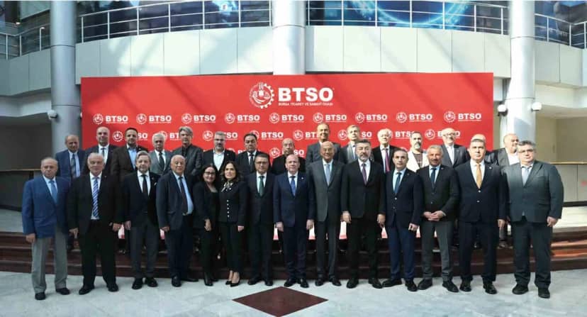 BTSO Başkanı Özer Matlı, yeni dönemde BESOB ve Bursaspor yönetimini ağırladı