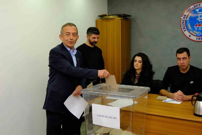 Erzincan TSO başkanlık seçimini Ahmet Tanoğlu 1105 oyla kazandı
