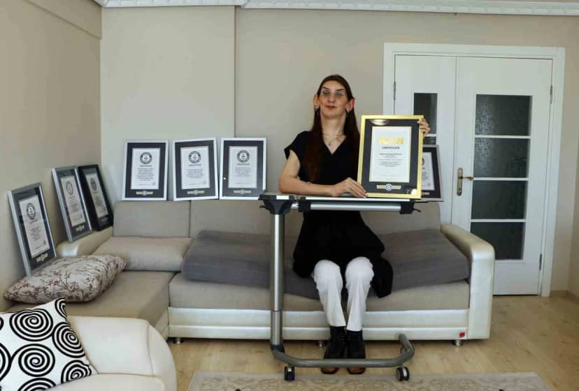 Karabük Safranbolu'da yaşayan Rumeysa Gelgi 12 yılda 8 Guinness rekoru kırdı