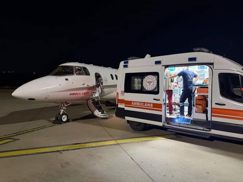 Sol kalp sendromlu 5 günlük bebek Şırnak'tan Ankara'ya ambulans uçakla sevk edildi.