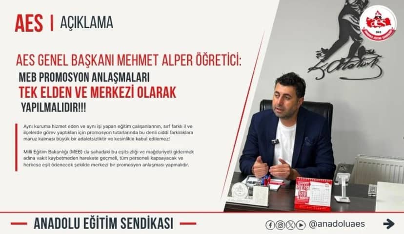 BASK ve Anadolu Eğitim Sendikası MEB'e seslendi, promosyon tek elden yönetilsin