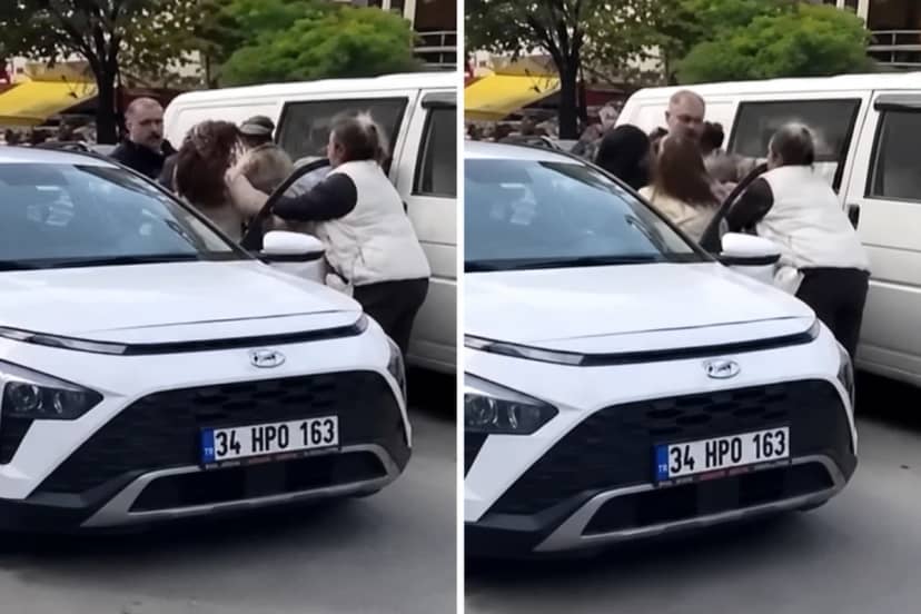 Büyükçekmece’de yol verme kavgası! Kadın sürücüler saç saça başa başa kavga etti