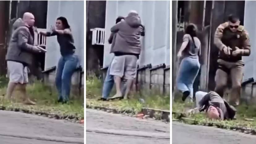 Sokak ortasında aksiyon filmlerini aratmayan olay! Eşini silahla rehin aldı
