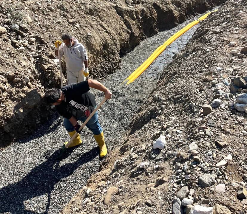 Taşova Uluköy'de 14 kilometrelik asbestli içme suyu hattı yenilendi