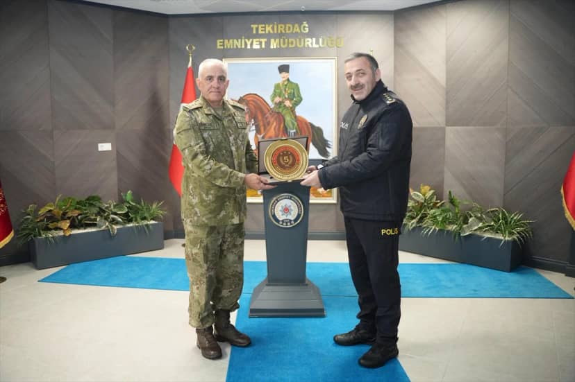 5. Kolordu Komutanı Ala, Tekirdağ İl Emniyet Müdürü Turanlı'yı ziyaret etti