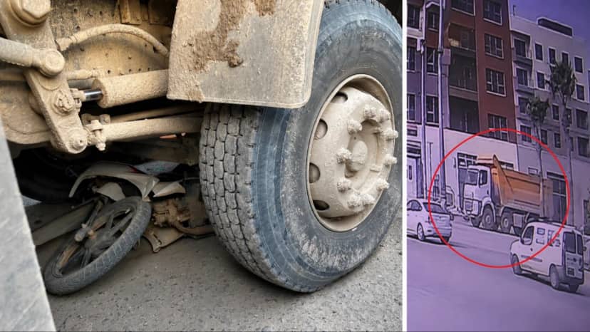 Hatay'da hafriyat kamyonunun altında kalan motosikletli hayatını kaybetti! Kaza kamerada