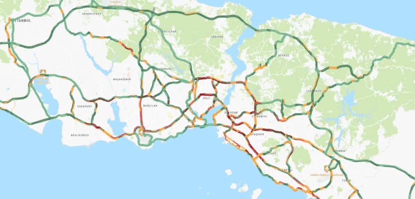 İstanbulda 29 Ekim öncesi trafik kilitlendi! Yoğunluk yüzde 89a ulaştı
