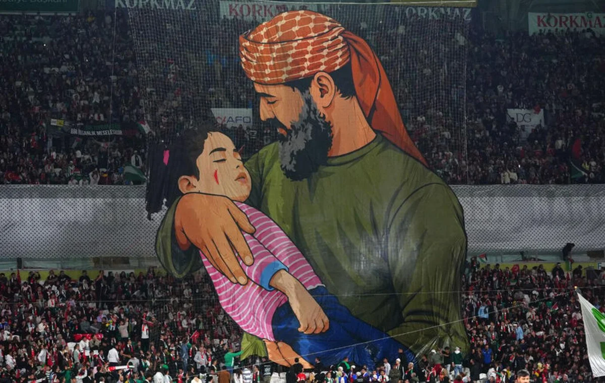 Konyaspor-Filistin maçında Filistin'e büyük destek! — 15. fotoğraf