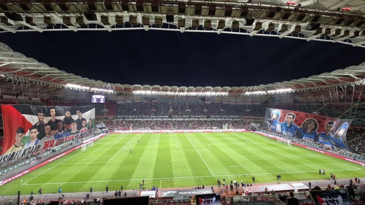 Konyaspor-Filistin maçında Filistin'e büyük destek! — 16. fotoğraf