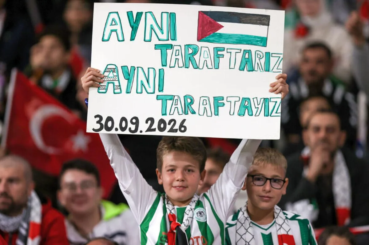 Konyaspor-Filistin maçında Filistin'e büyük destek! — 14. fotoğraf
