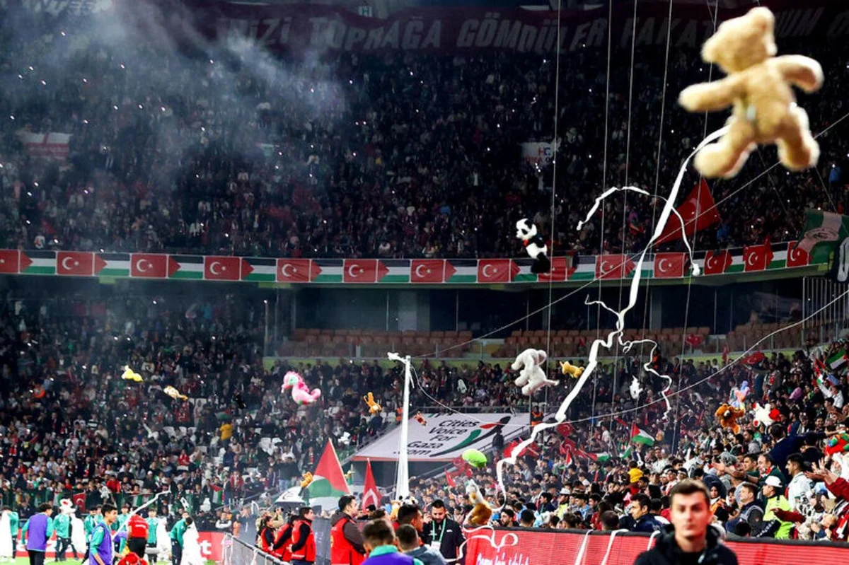 Konyaspor-Filistin maçında Filistin'e büyük destek! — 10. fotoğraf