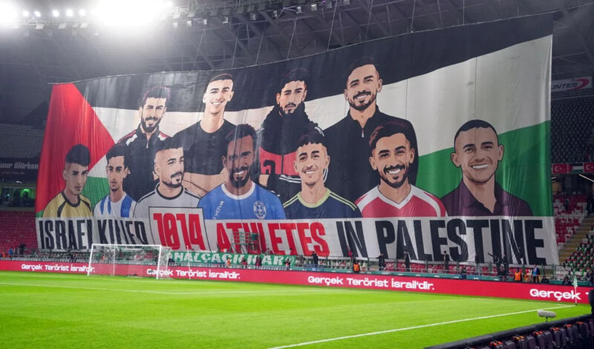 Konyaspor-Filistin maçında Filistin'e büyük destek! — 7. fotoğraf