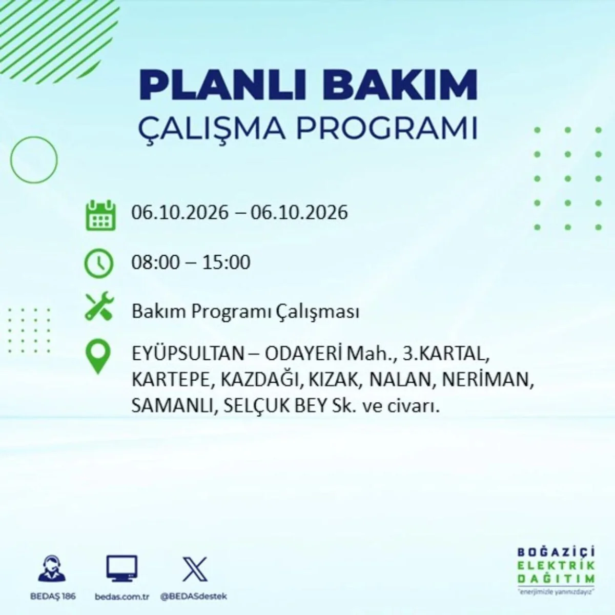 Elektrikler ne zaman, saat kaçta gelecek? 6 Ekim 2026 BEDAŞ ve AYEDAŞ elektrik kesinti programı! — 12. fotoğraf