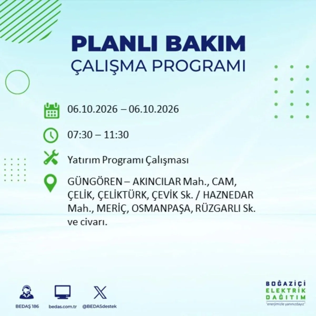 Elektrikler ne zaman, saat kaçta gelecek? 6 Ekim 2026 BEDAŞ ve AYEDAŞ elektrik kesinti programı! — 16. fotoğraf