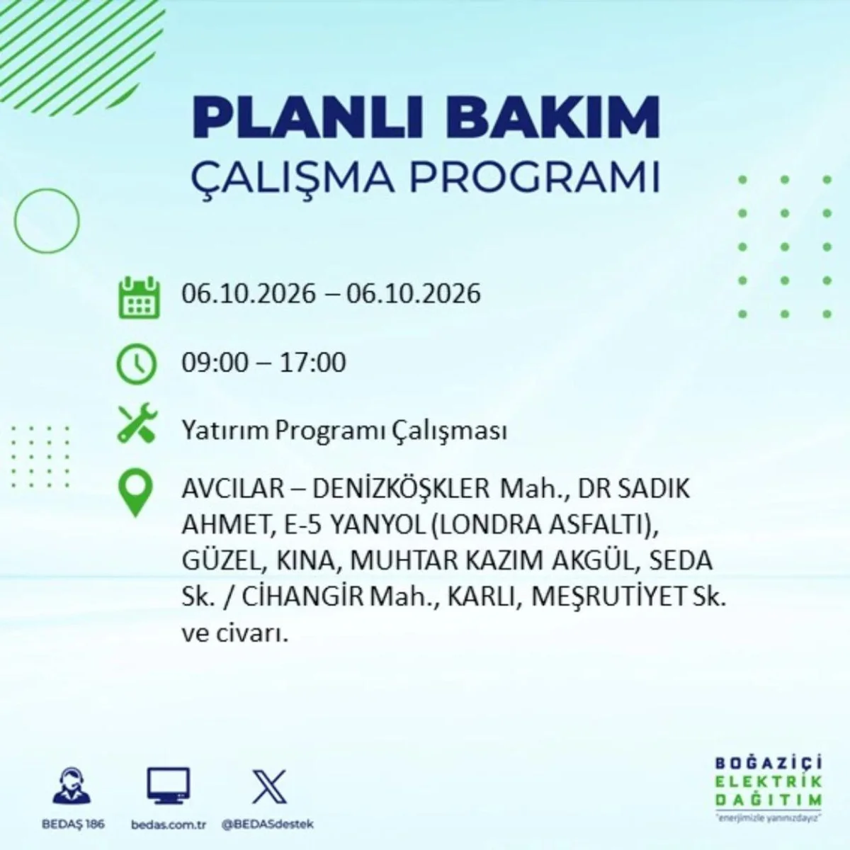 Elektrikler ne zaman, saat kaçta gelecek? 6 Ekim 2026 BEDAŞ ve AYEDAŞ elektrik kesinti programı! — 38. fotoğraf
