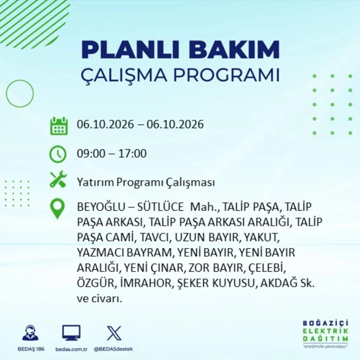 Elektrikler ne zaman, saat kaçta gelecek? 6 Ekim 2026 BEDAŞ ve AYEDAŞ elektrik kesinti programı! — 18. fotoğraf