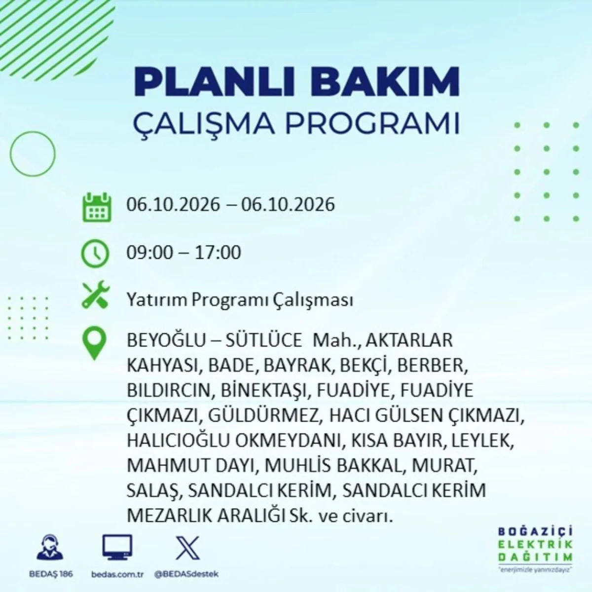 Elektrikler ne zaman, saat kaçta gelecek? 6 Ekim 2026 BEDAŞ ve AYEDAŞ elektrik kesinti programı! — 8. fotoğraf