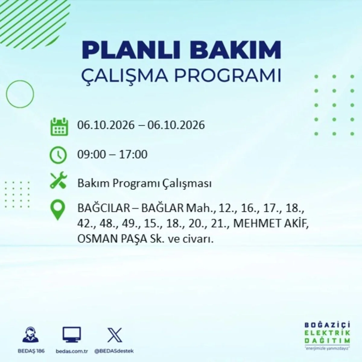 Elektrikler ne zaman, saat kaçta gelecek? 6 Ekim 2026 BEDAŞ ve AYEDAŞ elektrik kesinti programı! — 13. fotoğraf