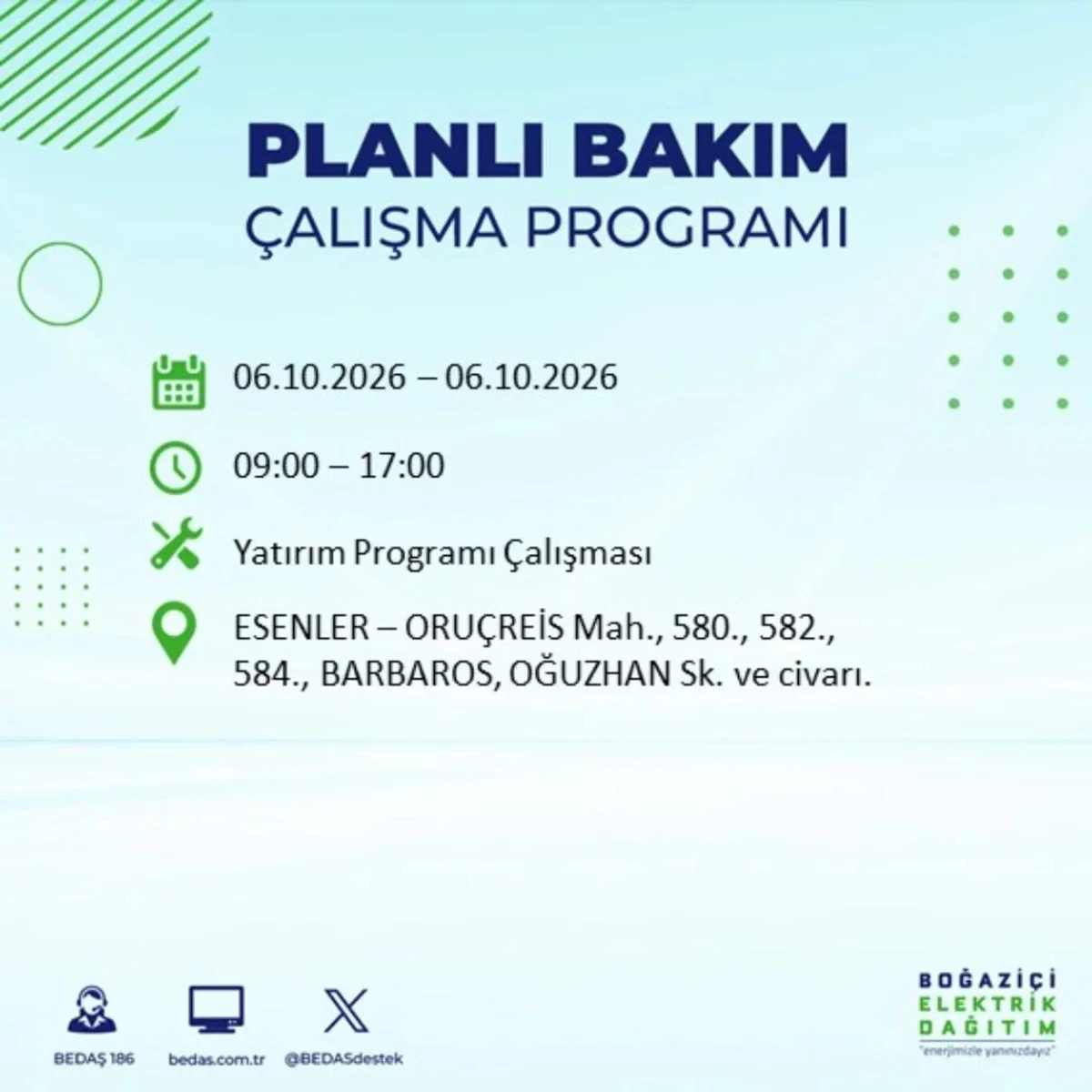Elektrikler ne zaman, saat kaçta gelecek? 6 Ekim 2026 BEDAŞ ve AYEDAŞ elektrik kesinti programı! — 29. fotoğraf