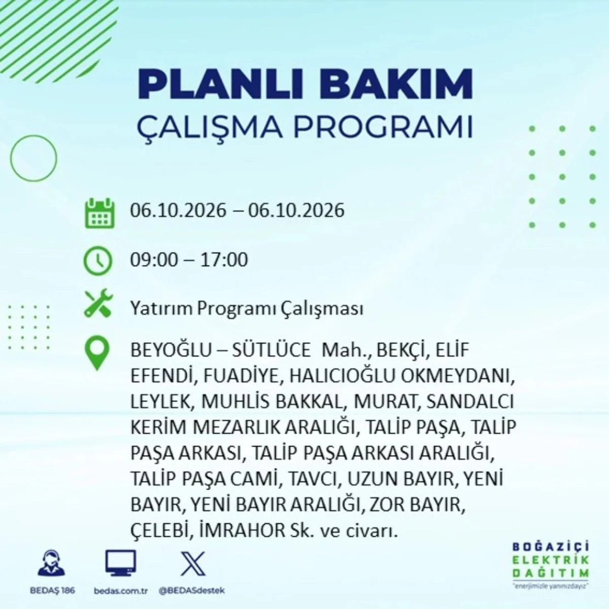 Elektrikler ne zaman, saat kaçta gelecek? 6 Ekim 2026 BEDAŞ ve AYEDAŞ elektrik kesinti programı! — 17. fotoğraf