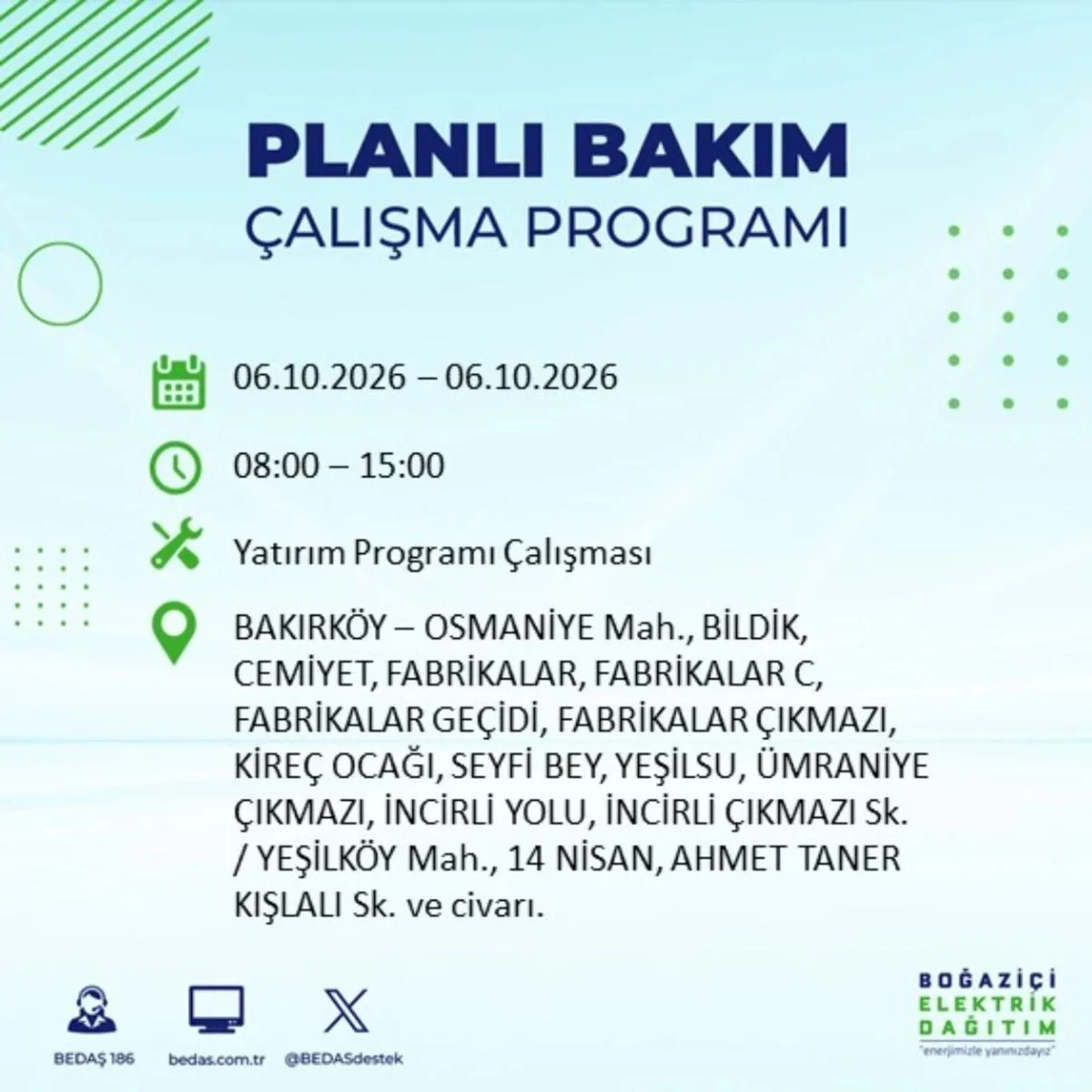 Elektrikler ne zaman, saat kaçta gelecek? 6 Ekim 2026 BEDAŞ ve AYEDAŞ elektrik kesinti programı! — 19. fotoğraf