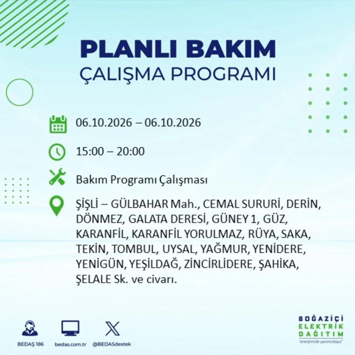 Elektrikler ne zaman, saat kaçta gelecek? 6 Ekim 2026 BEDAŞ ve AYEDAŞ elektrik kesinti programı! — 4. fotoğraf