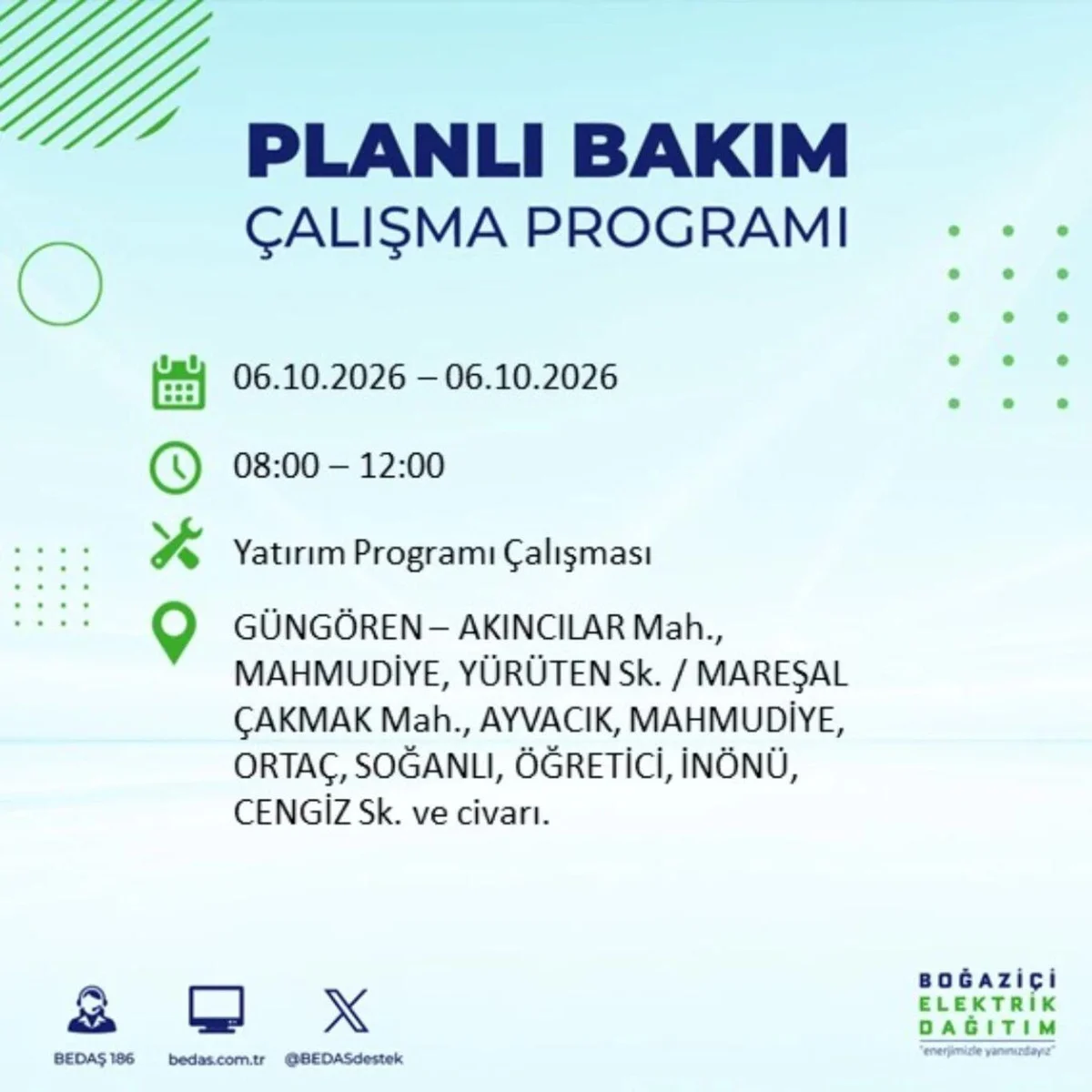 Elektrikler ne zaman, saat kaçta gelecek? 6 Ekim 2026 BEDAŞ ve AYEDAŞ elektrik kesinti programı! — 22. fotoğraf