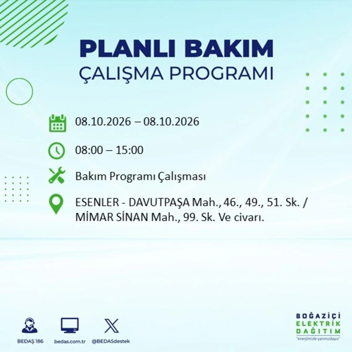 İstanbul’da elektrikler ne zaman gelecek, saat kaçta? BEDAŞ duyurusu ile 8 Ekim 2026 İstanbul elektrik kesintisi programı — 6. fotoğraf