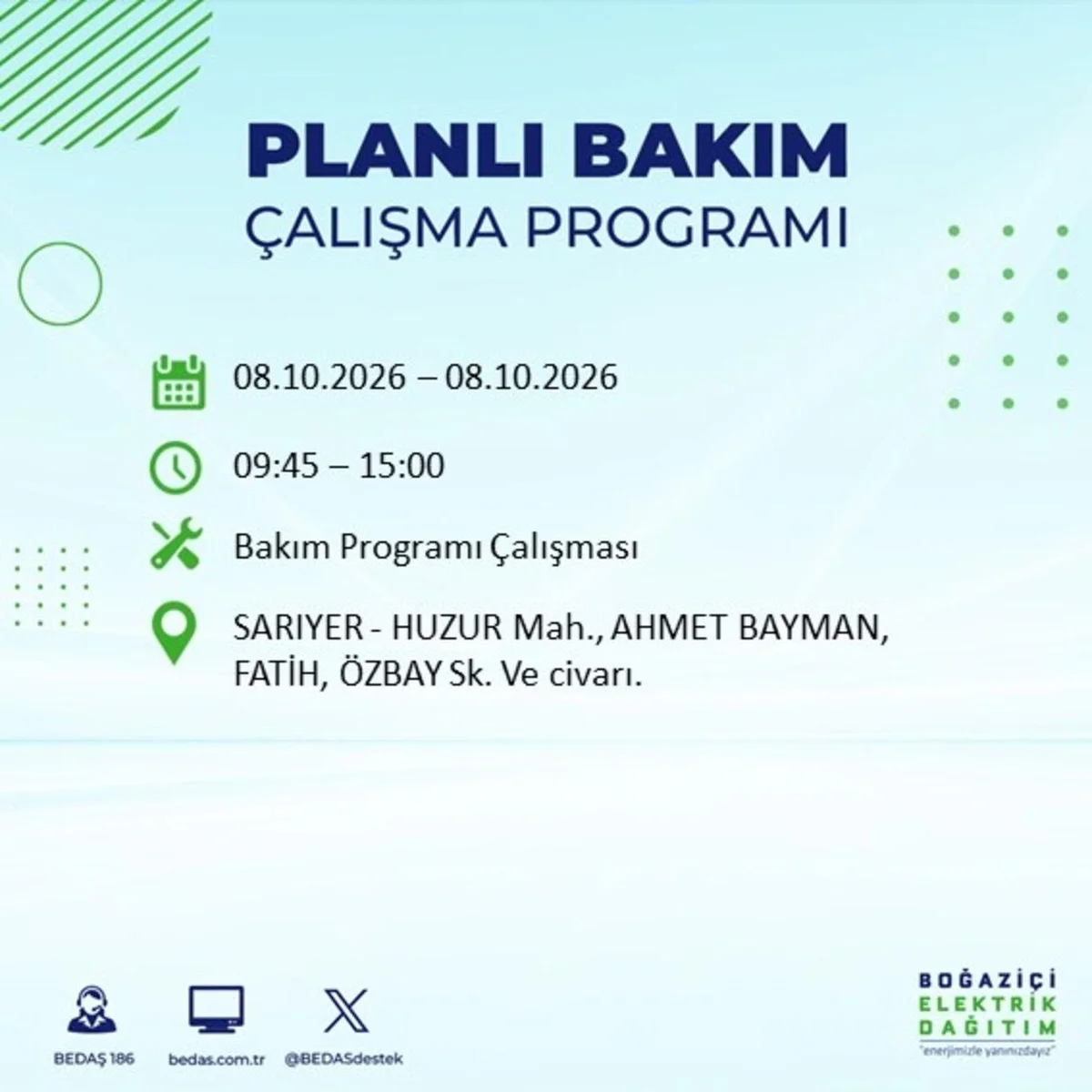 İstanbul’da elektrikler ne zaman gelecek, saat kaçta? BEDAŞ duyurusu ile 8 Ekim 2026 İstanbul elektrik kesintisi programı — 11. fotoğraf