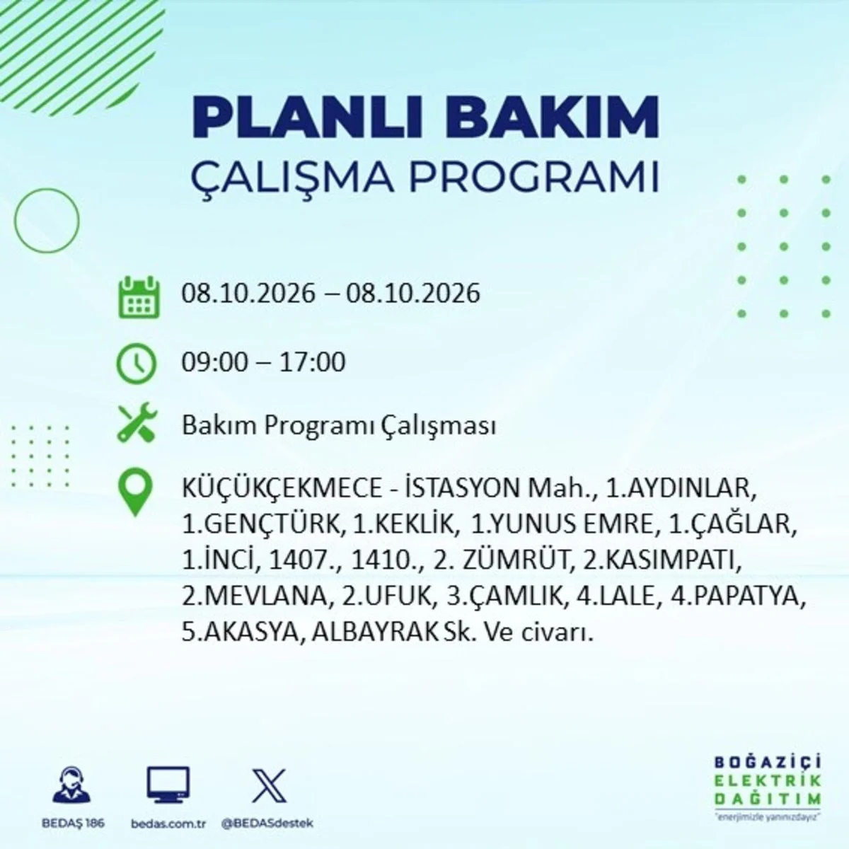 İstanbul’da elektrikler ne zaman gelecek, saat kaçta? BEDAŞ duyurusu ile 8 Ekim 2026 İstanbul elektrik kesintisi programı — 10. fotoğraf