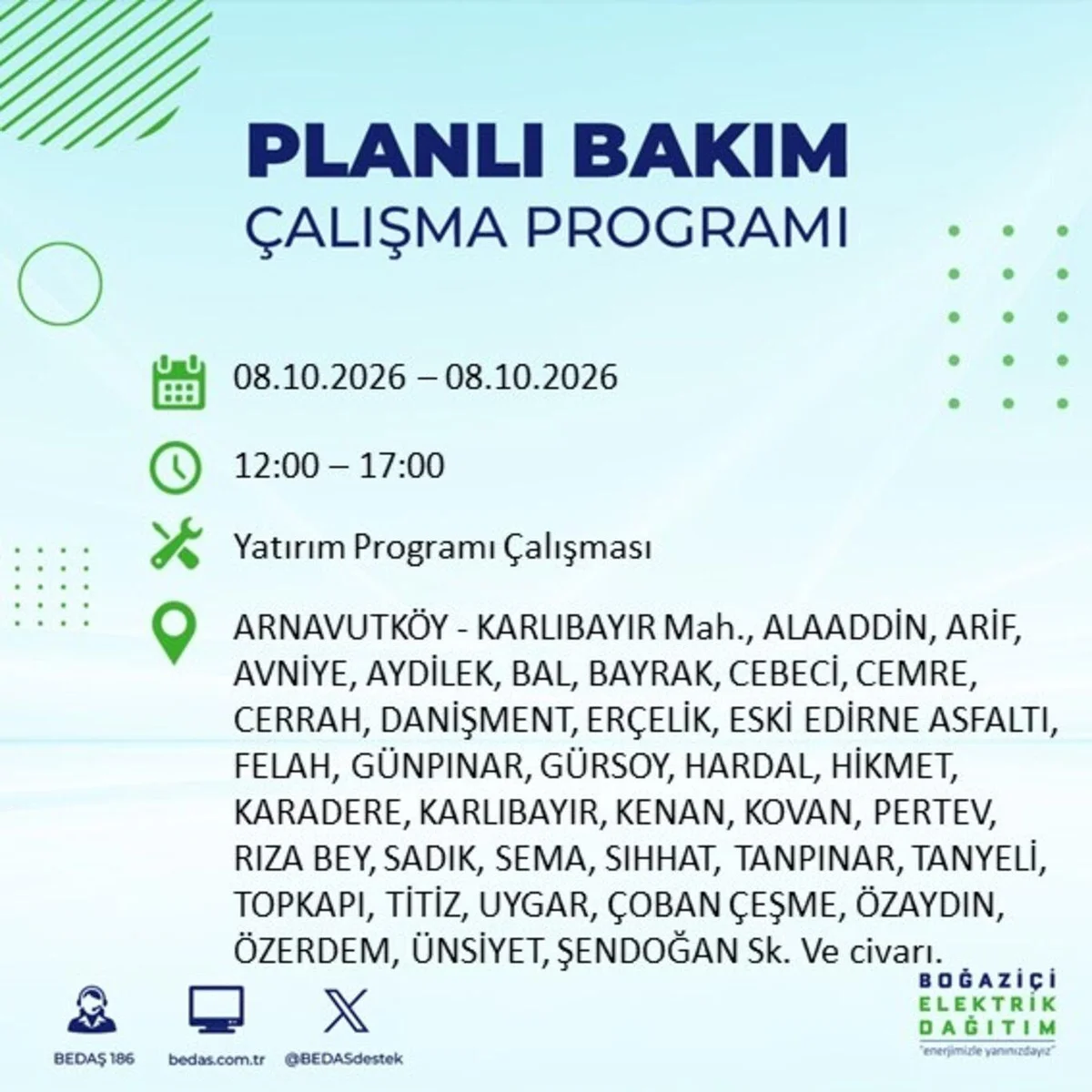 İstanbul’da elektrikler ne zaman gelecek, saat kaçta? BEDAŞ duyurusu ile 8 Ekim 2026 İstanbul elektrik kesintisi programı — 16. fotoğraf