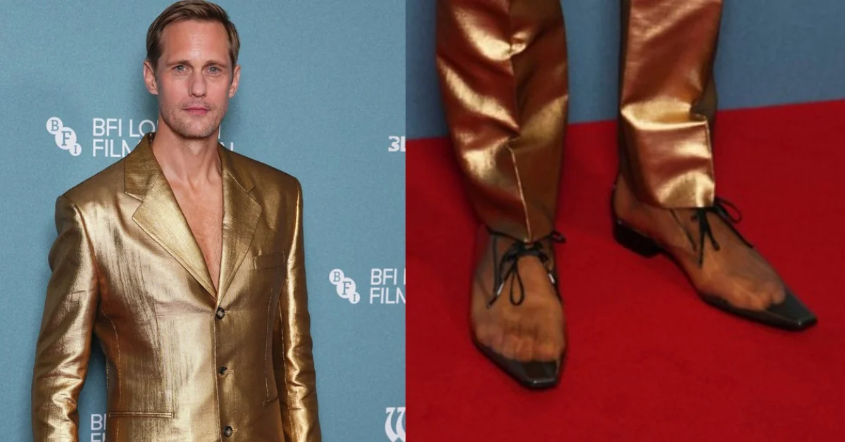Alexander Skarsgard'ın şeffaf ayakkabıları