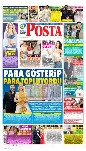 Posta Gazetesi manşeti