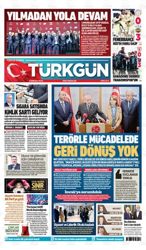 Türkgün Gazetesi manşeti