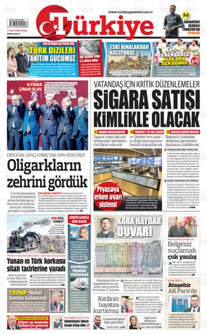 Türkiye Gazetesi manşeti