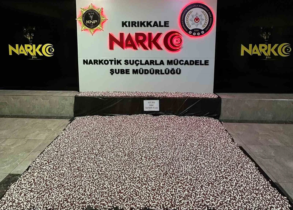 Kırıkkale'de 107 bin 200 sentetik ecza hapı ele geçirildi, 6 şüpheli tutuklandı