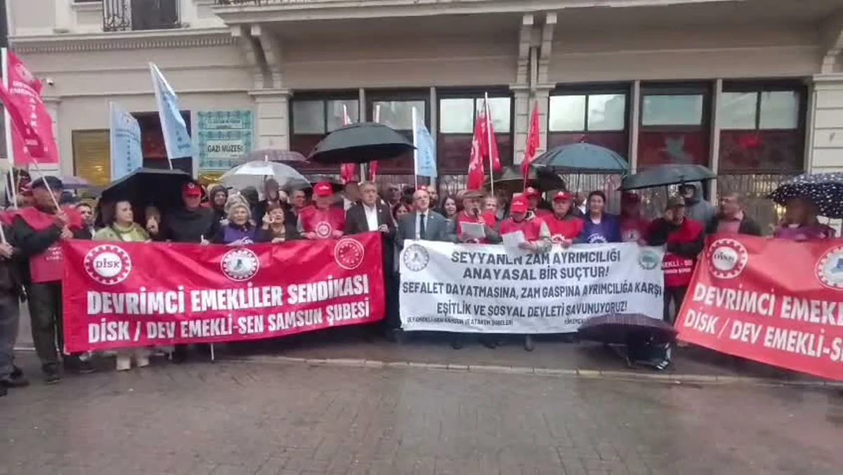 Samsun'da emekli sendikaları seyyanen ödemenin memur emeklilerine verilmesini istedi