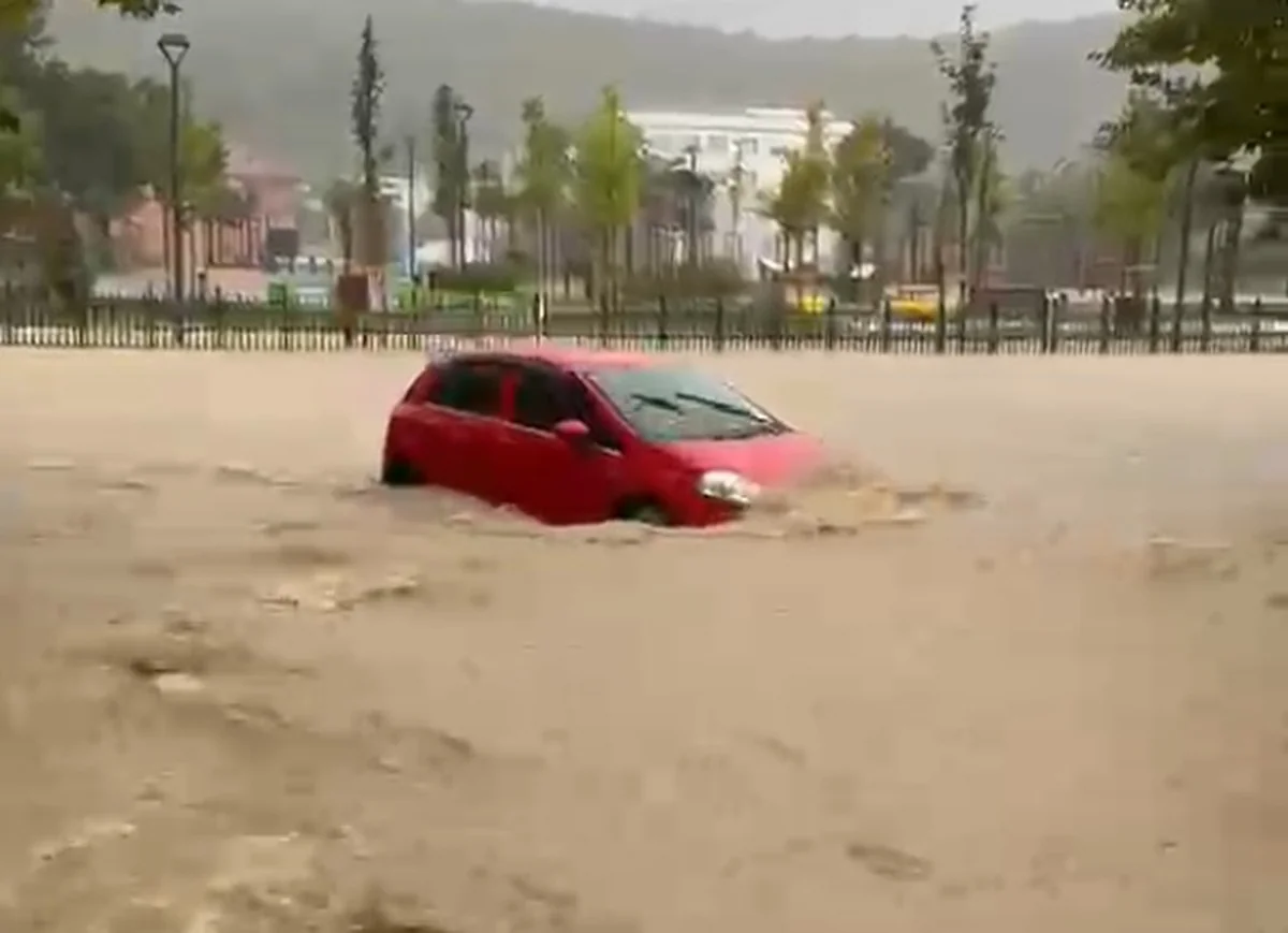Sakarya'da sağanak hayatı olumsuz etkiledi, Akyazı'da heyelan dere yatağını kapattı